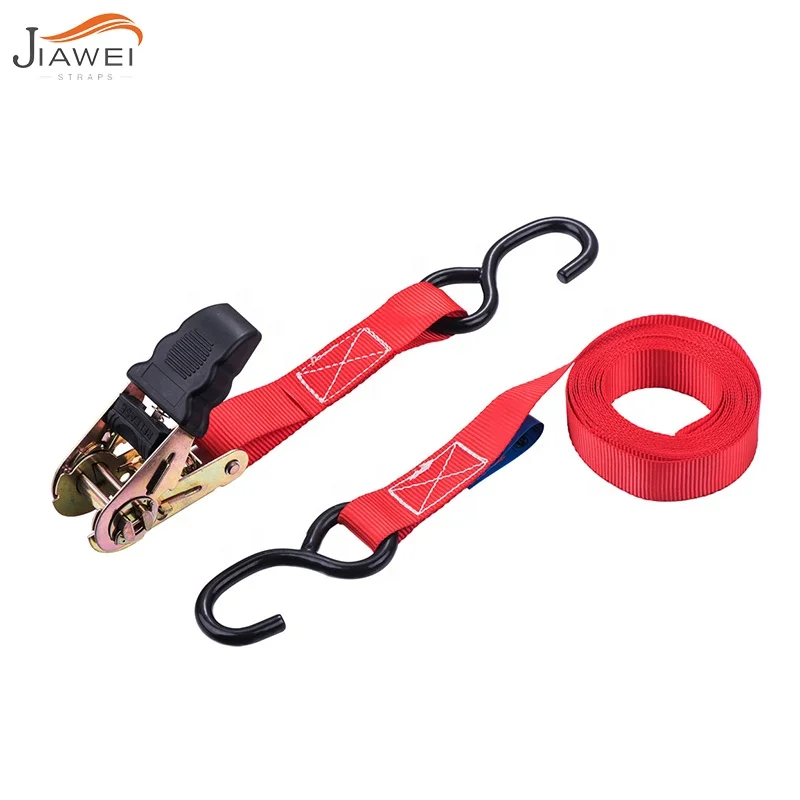 4 pack 1inch 25mm mini Cargo Lashing Belt Ratchet RachetTie Down Strap Buckle with S hook no double J hook