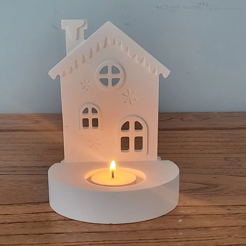 S0019 Silicone mold ornaments for house desk candle holder and plugin Heart House Mold Home Decor clean chic versatile use
