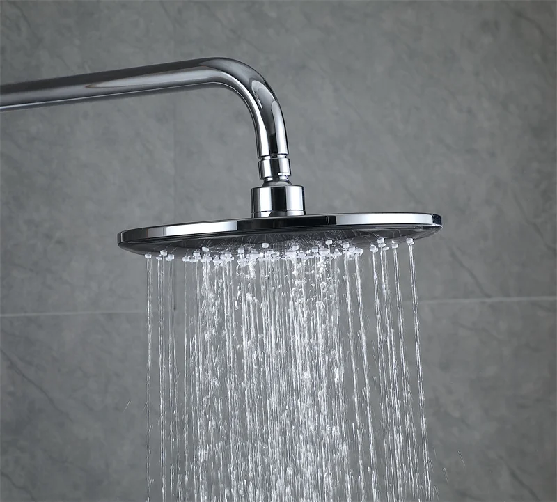 Fancy Rain Shower Thermostatic Bath Faucet Wall Mounted Shower Set Chrome Contemporary Exposed Shower Faucet Metered Faucets