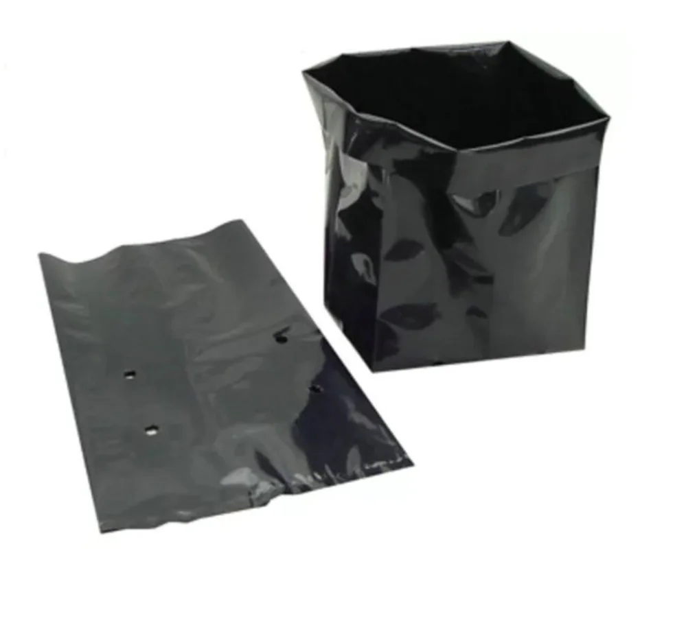 PE poly black white grow bags plastic planting pot seeding nursery bags for plants