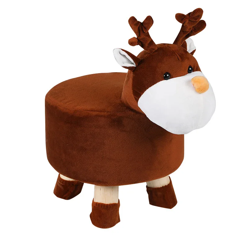 
Wood foot stool animal shape child wood stool luxury pouf ottoman 