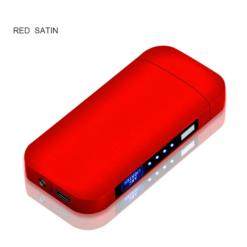 Двойная дуга плазменная электрическая перезаряжаемая USB ветрозащитная и водонепроницаемая бесконечная Зажигалка для мужского подарка