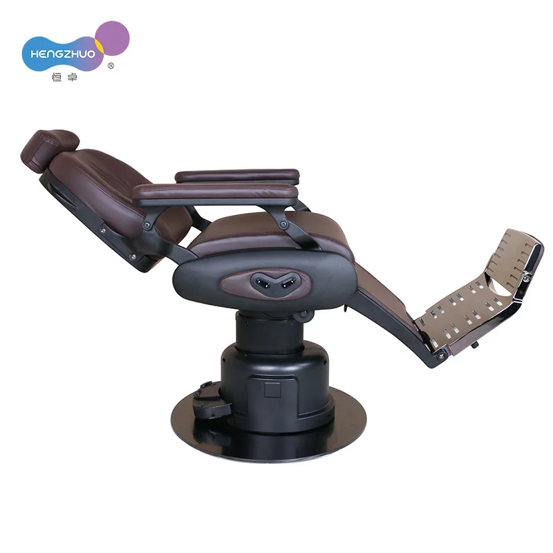 Electric Barber Chair for Beauty Salon and Hair Salon with Stainless Steel Metal Base and USB Port Rotatable  Hairdressing Chair