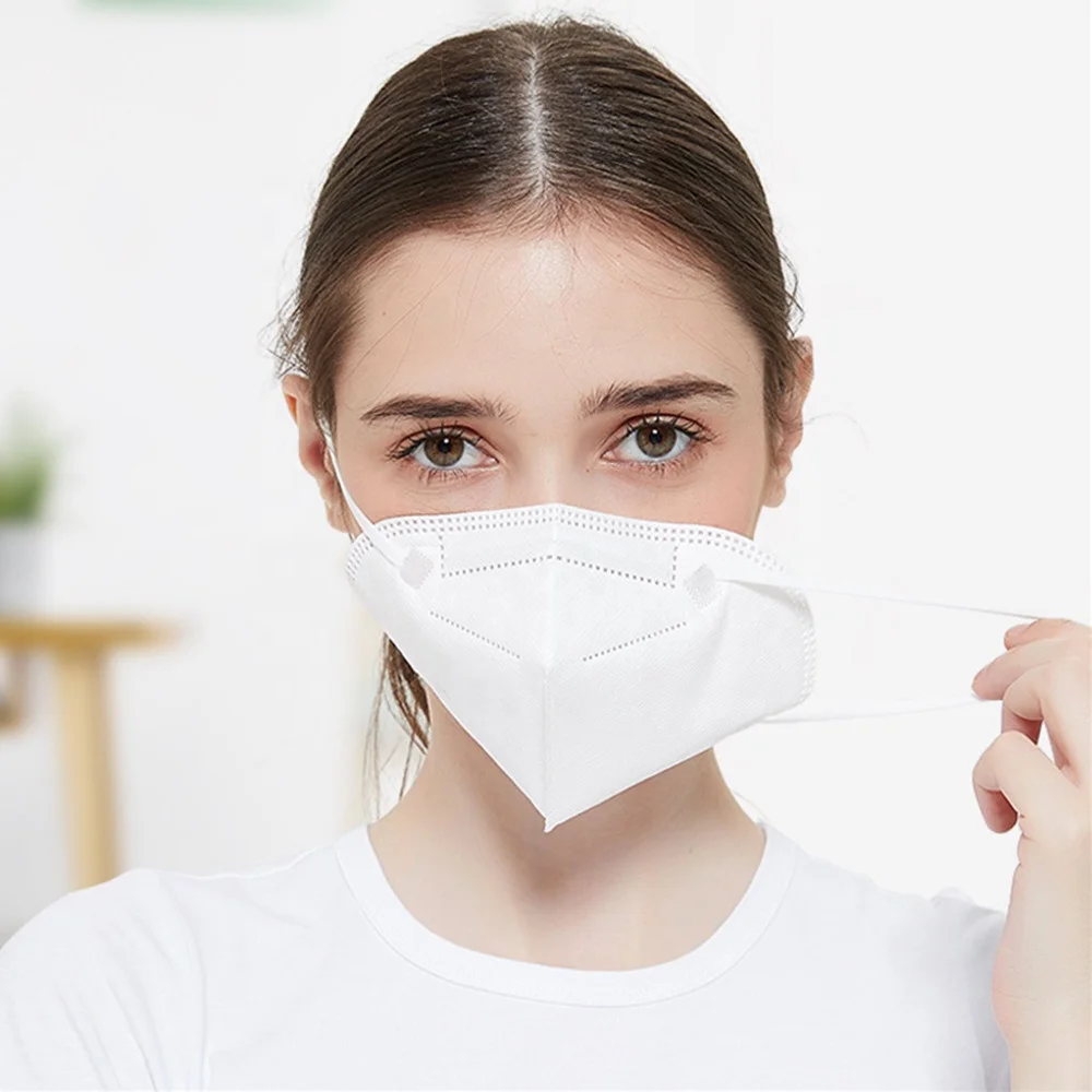 5-Ply White Non-Woven Fabric Face Mask with Earloop Soft Facemask for Dust Protection Respirator & Mask