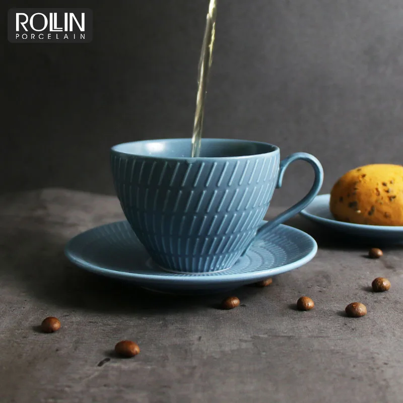 Hot Selling  color coffee cup with saucer for hotel and restaurant