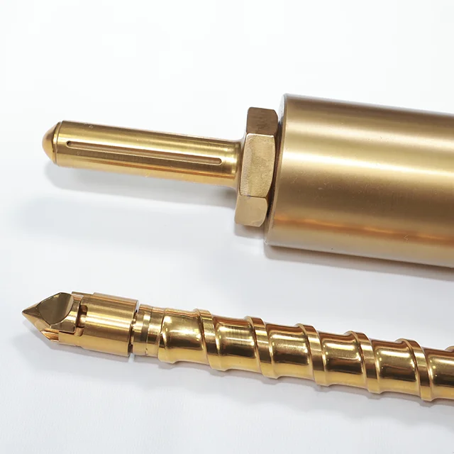 38CrMoAlA Alloy Structural Steel Injection Molding Bimetallic Screw And Barrel For Plastic Extruder Machine