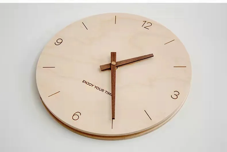 Creative wall clock wooden Nordic Japanese hot creative clocks home living room clock decoration