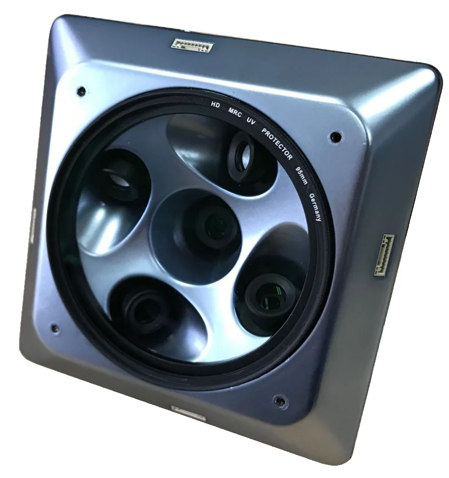 Multi-camera systems for 3D road mapping combining airborne oblique camera