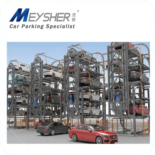 puzzle parking system with low cost equipment