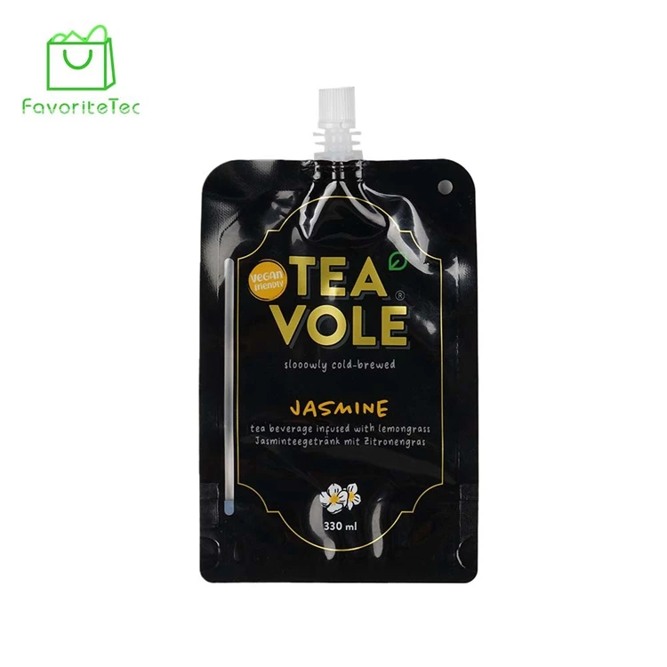 Liquid refillable stand up spout pouch custom spout drinking pouch liquid packaging plastic bag