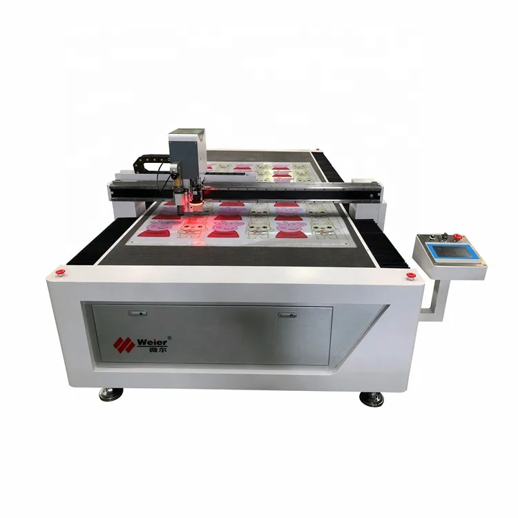 Weier 1325 1530 CNC Flatbed Cutter Oscillating Knife Circular PE Foam Cutting Machine