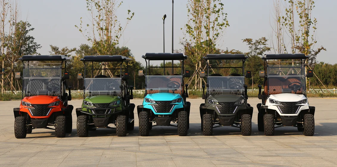 Sharefer hot sale new style 6 seats 4+2 Seater 72V 3.5KW AC Motor Electric Golf Cart Club Car