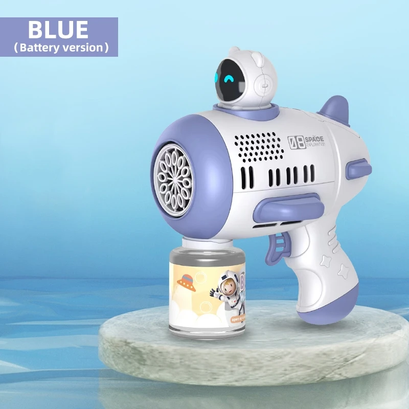Astronaut Space Bubble Machine LED Bubble Blaster for Toddlers Leak Proof Design Bubble Blower for Parties Birthday