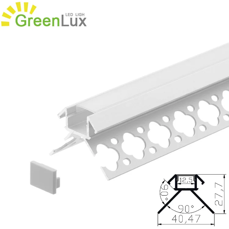 plaster wide deep led profile drywall led strip profile