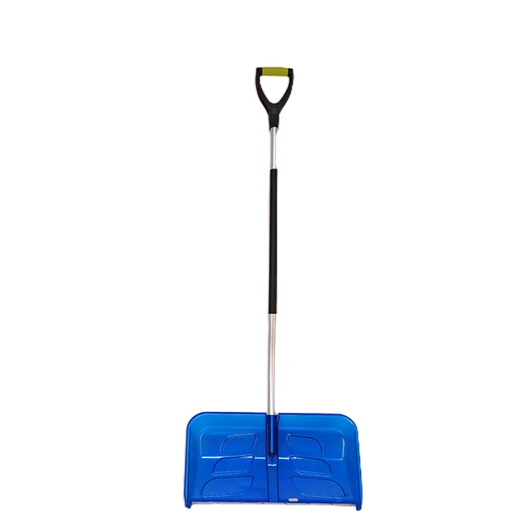 Plastic Snow Pusher with Aluminum Handle Heavy-Duty Snow Shovel Suitable for Driveway or Pavement Clearing 22IN