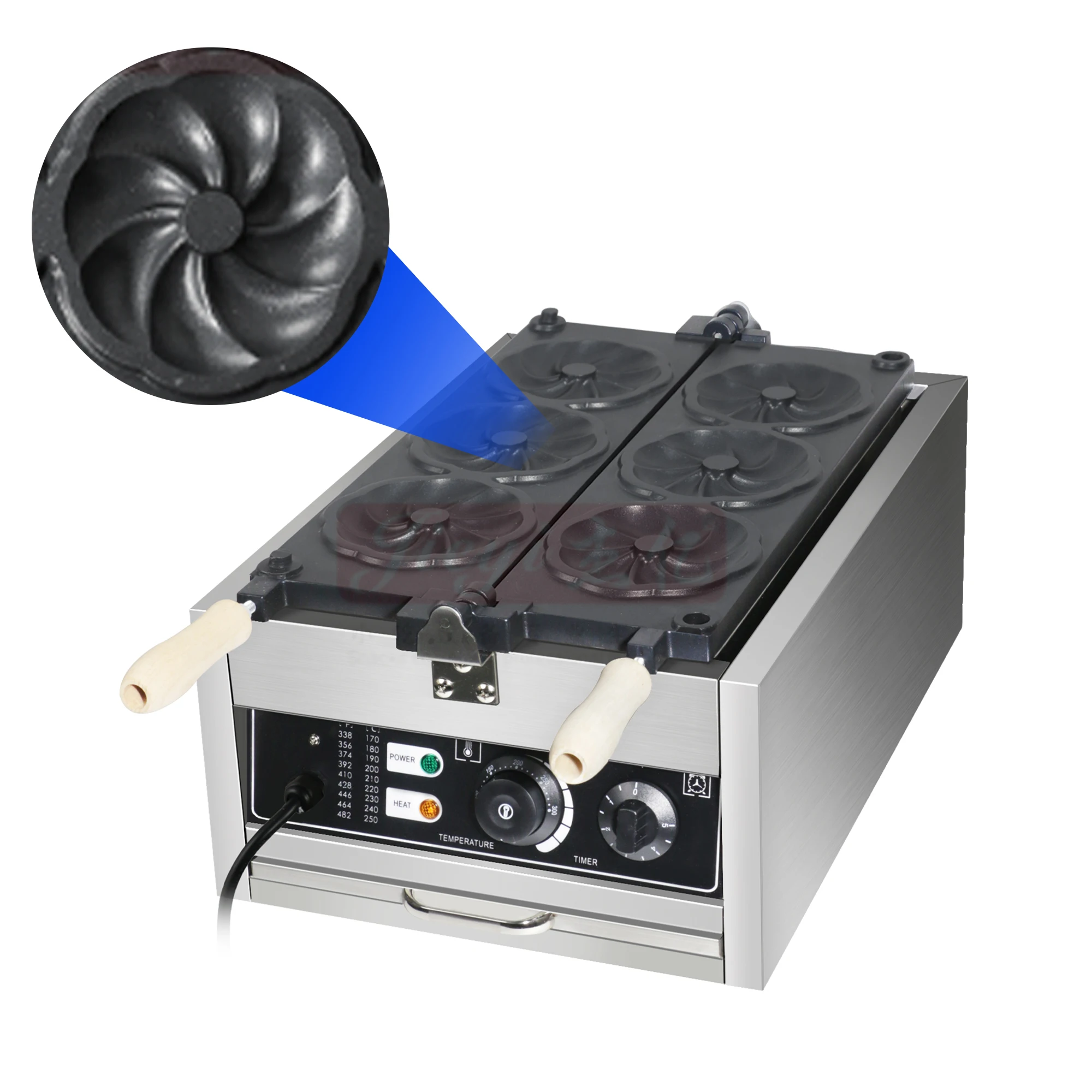 commercial sakura waffle maker Digital cherry blossom waffle machine