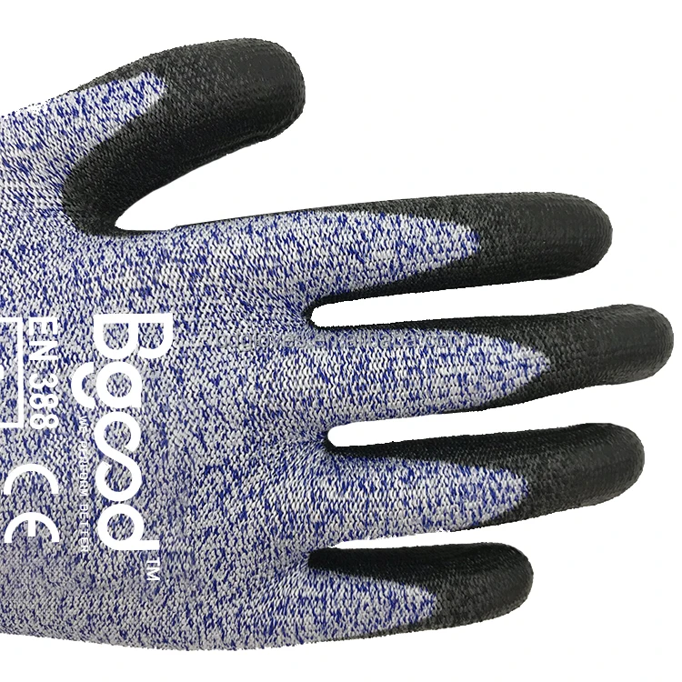 sandy nitrile dipped work Construction Anti Cut Level 5 Industrial Anticut Protective Cut-Proof Resistant Hand Safety Gloves