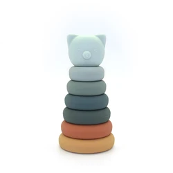 Unique Design Montessori Toy Stacking Ring Soft Silicone Stacking Toy
