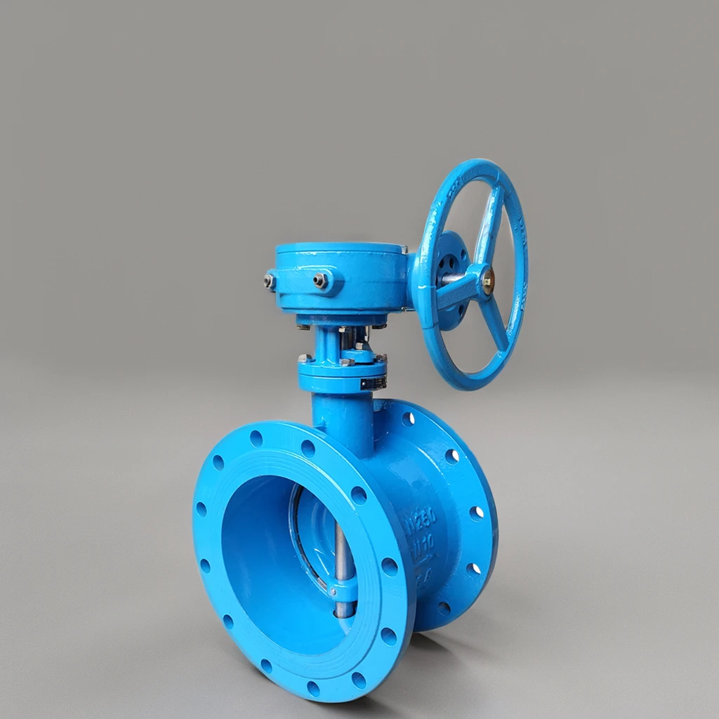 Ductile iron flange high temperature resistant manual Eccentric Butterfly Valve