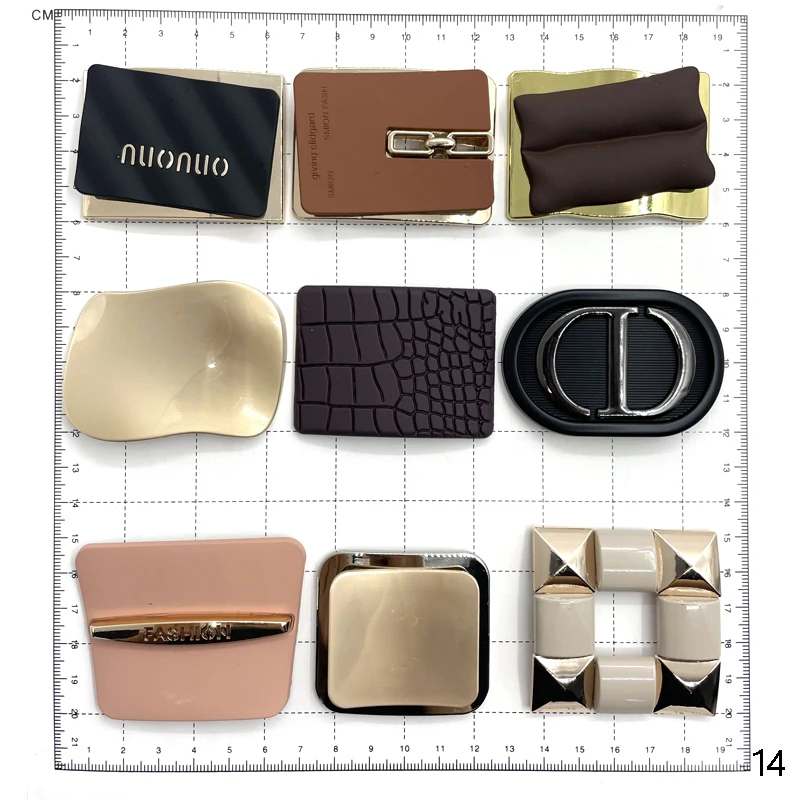 HJ Fashion Shoes In Fashionable Style Decorative Accessories Black Metal Shoe Clip Customized Logo Buckle