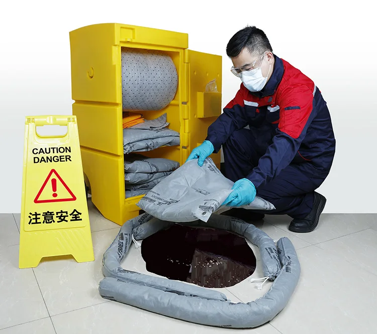 Chinese Manufacturer Waste Disposal Bag Universal Spill Control Kit Mobile Cart Polyethylene Leaking Barrel