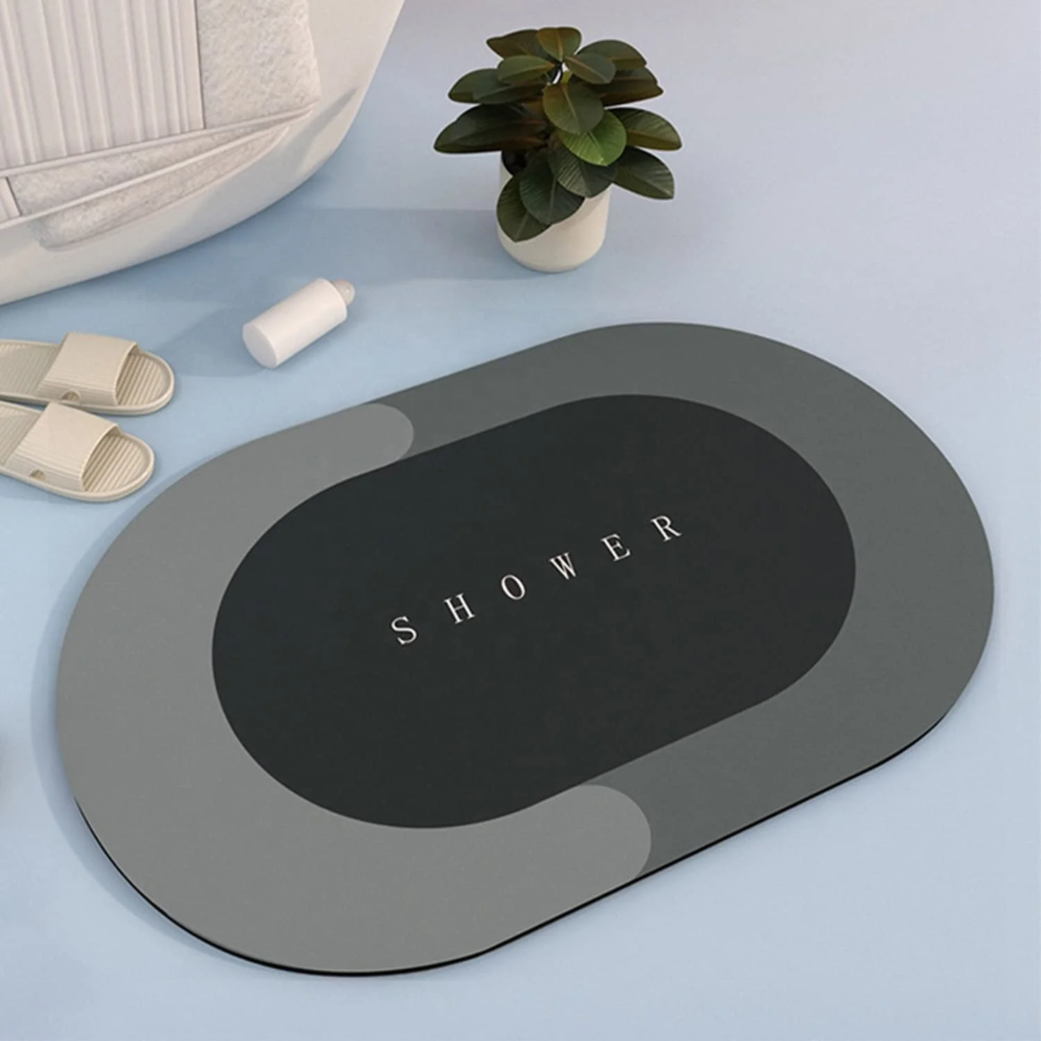 New Super Water Absorbent Floor Mat for Bath Napa Skin Super Microfiber Bathroom Mat Quick Dry Super Carpet Floor Doormat