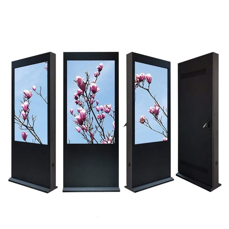Promotional LCD Outdoor Floor Standing Advertising Display Android Totem