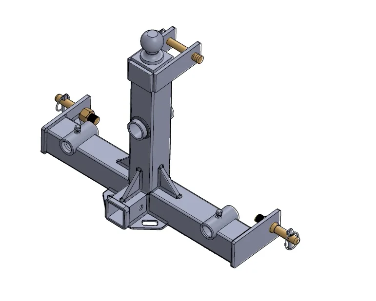3 Point Quick Hitch Adapter with Hitch Ball, Bale Spear