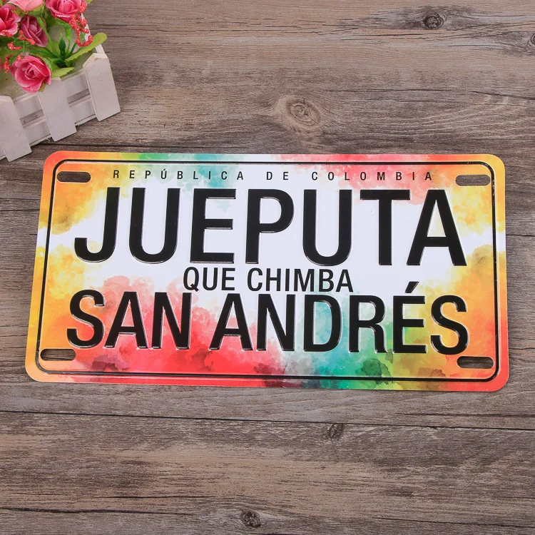 Wholesale Vehicle Accessories Custom Print Logo Souvenir Aluminum Decorative Reflective Embossed Number Plate Car License Plate