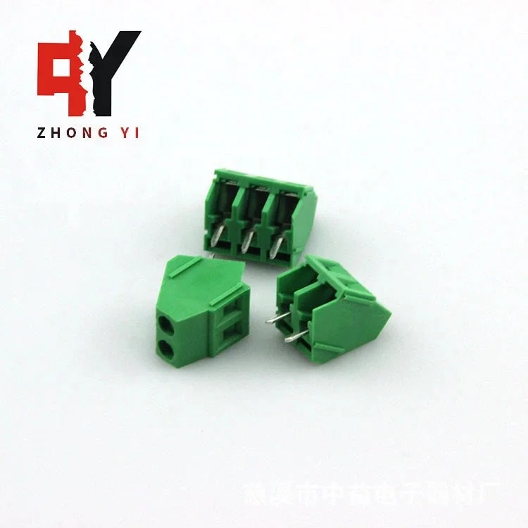 2022 new 2 pin 3 pin HQ103 5.0mm pitch electric screw type pcb terminal block connector