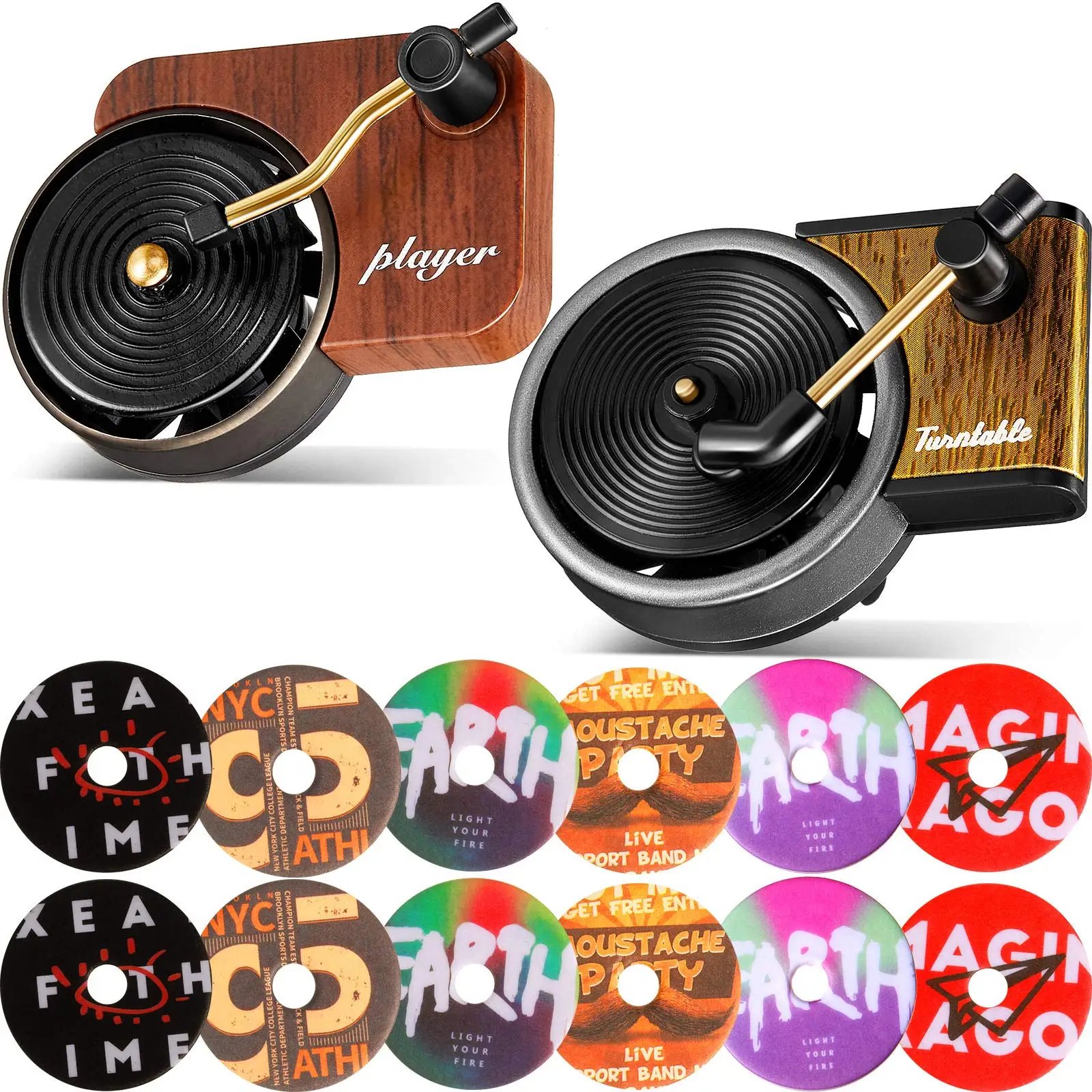 Hot Selling Product 2024 Car Freshener Air Durable Car Air Freshener Cover record Player Ventilation Clip