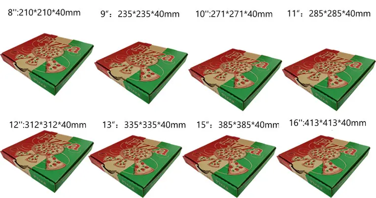 Eco Friendly Wholesale Cheap Paper Takeaway Pizza Box Custom Size Pizza Box Brown On Brown