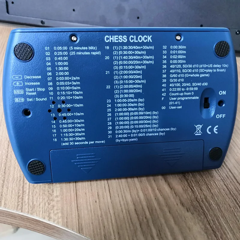 XiamenTrends China custom logo print blue digital chess clock