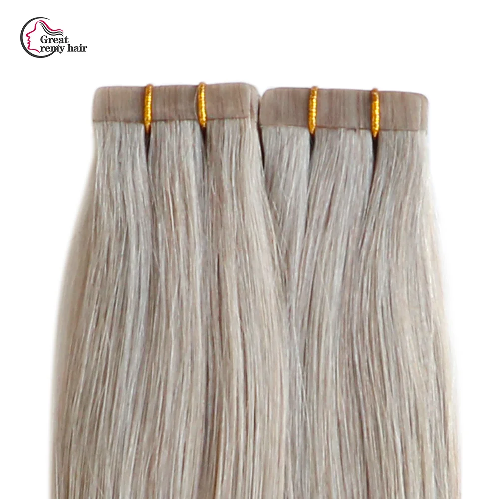Factory Price Low MOQ 100% Human Remy Hair Curly PU Mini Tape In Hair Extensions