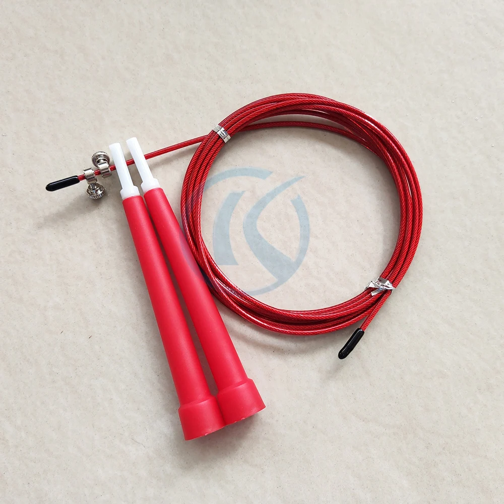 Home Gym Custom Logo Colorful Adjustable Sport Jumping Rope Black PVC Handle Speed Skipping Jump Rope For Kids Men Women