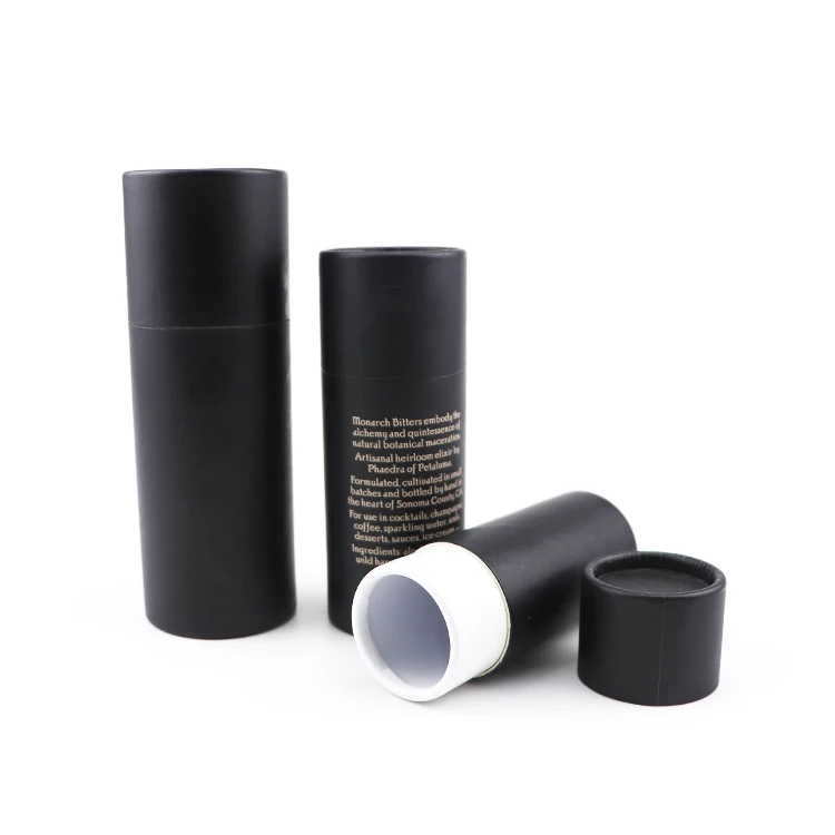 eco friendly cylinder brown cosmetic containers push up kraft paper tube packaging for lip balm container