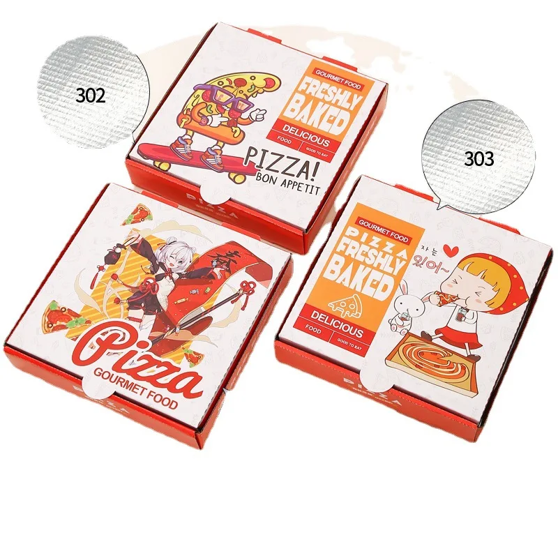 6 7 8 9 10 12 14 16 18 inch design template pink pizza box packaging corrugated pizza box