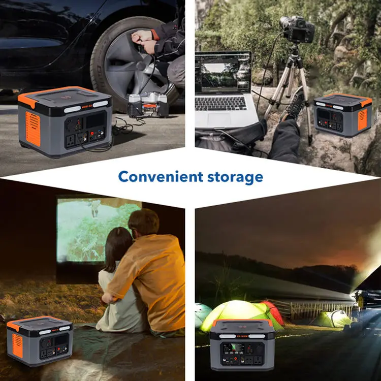 Outdoor AC110V/220V USB DC 5V/3A 1000w lifepo4 solar power bank generator portable power station