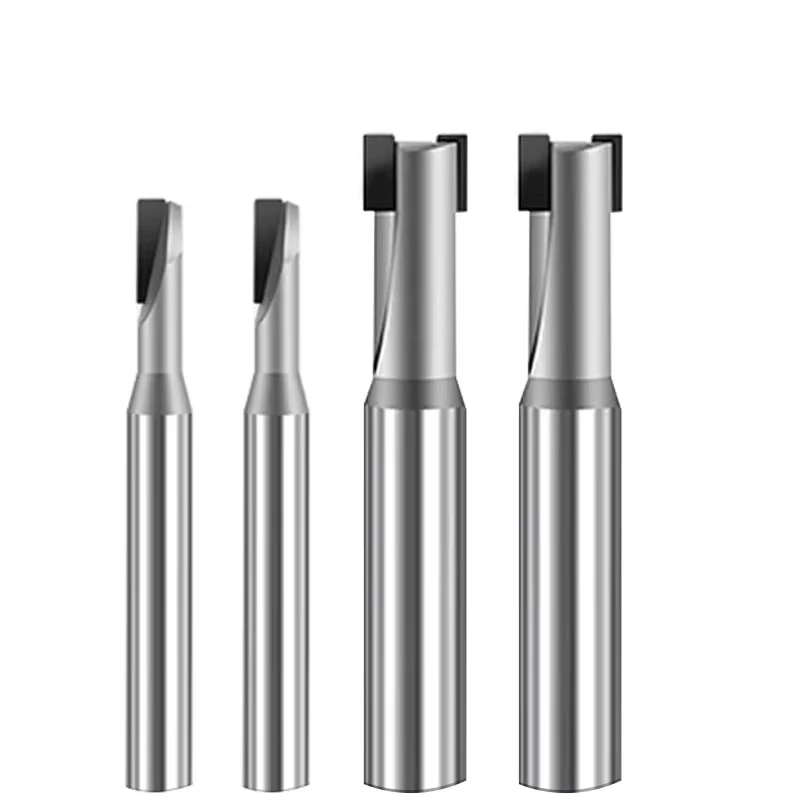 PCD Milling Cutter 1/2F D1-10 Graphite Flat Bottom Endmills Diamond High Mirror Dedicated router bits Aluminium CNC Tools