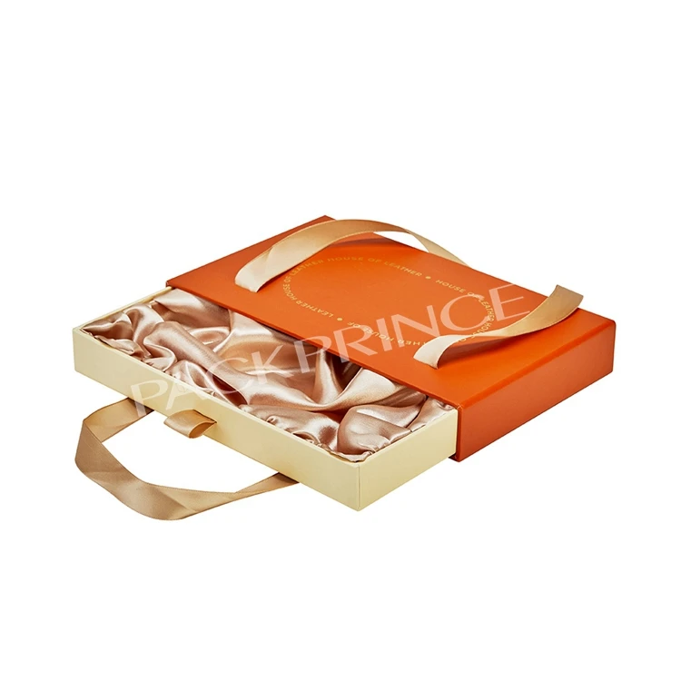 Luxury Slik Stain Scarf Hijab Gift Box Drawer Packaging Scarves Organizer Custom Boxes For Silk Scarves And Dresses With Logo