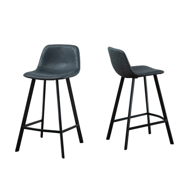 RUNDA 2022 wholesale Manufacture custom High quality classic u-shaped Hight Legs Bar Chair Black Bar Stool