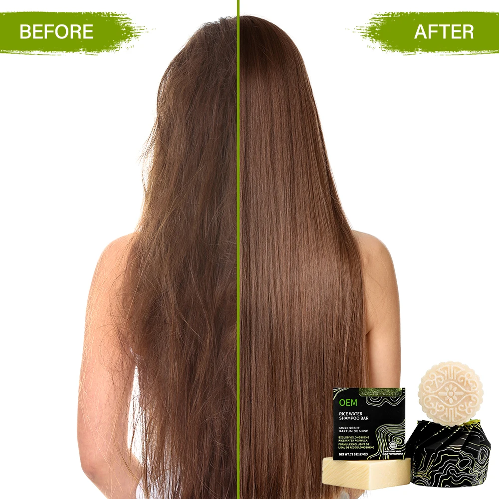 Scalp Care Anti Hair Loss Products Treatment For Bald Hair Rice Water Lightening Shampoo Bar