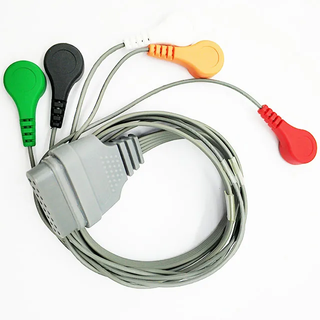  Совместимый 16pin 5 lead edan holter ecg cable se 2003/se