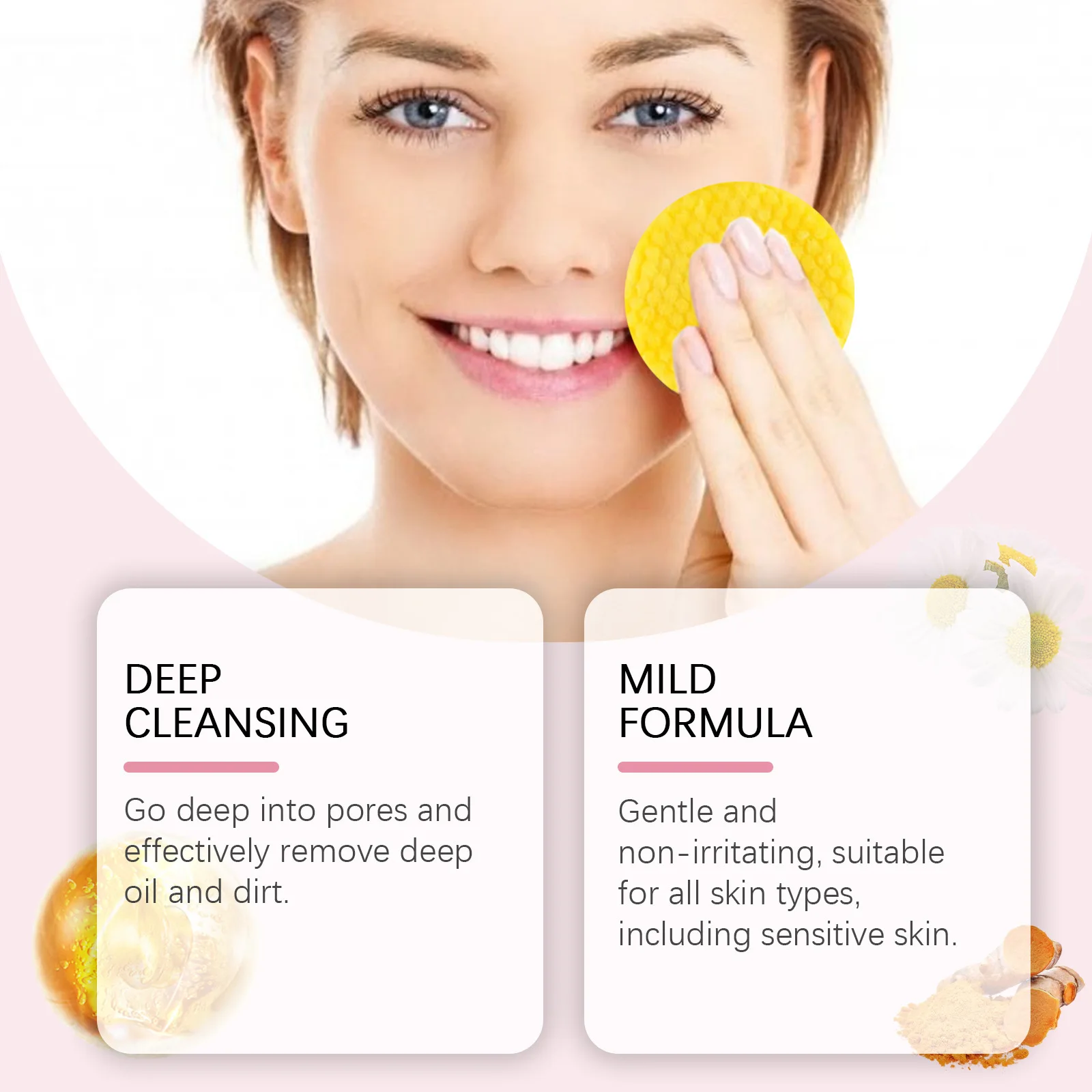 Hot Selling Cleaning Skincare Treatment Kojic Acid And Turmeric 40 Pads Custom Cleansing Pads For Face Dark Spots