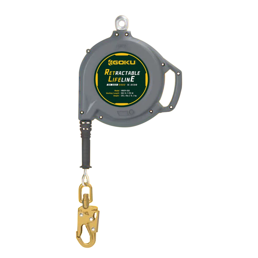 Heavy Duty  20m Cable Self Retracting Lifeline ANSI  SRL Device Swivel Top  Cable With Snap Hook Fall Arrest Safety Yoyo