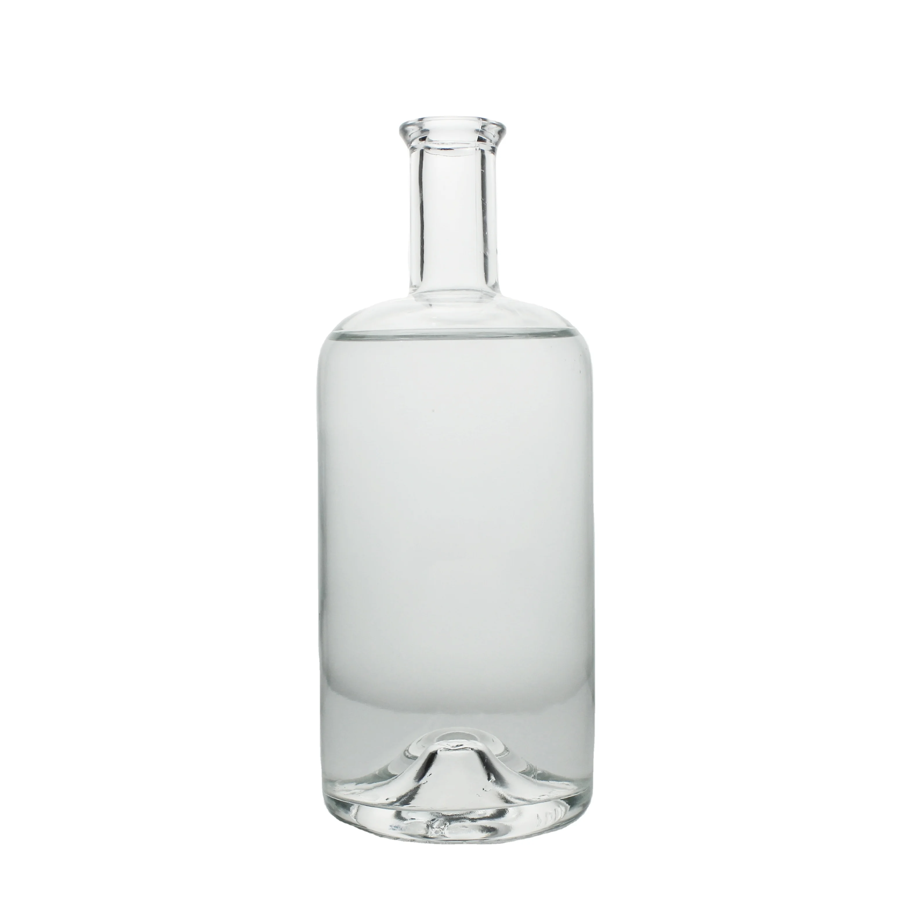 Flat Flask Shape With Glass Lids For Wine Juice Vodka Whiskey Cold Beverage 200ml Liquor Glass Bottle