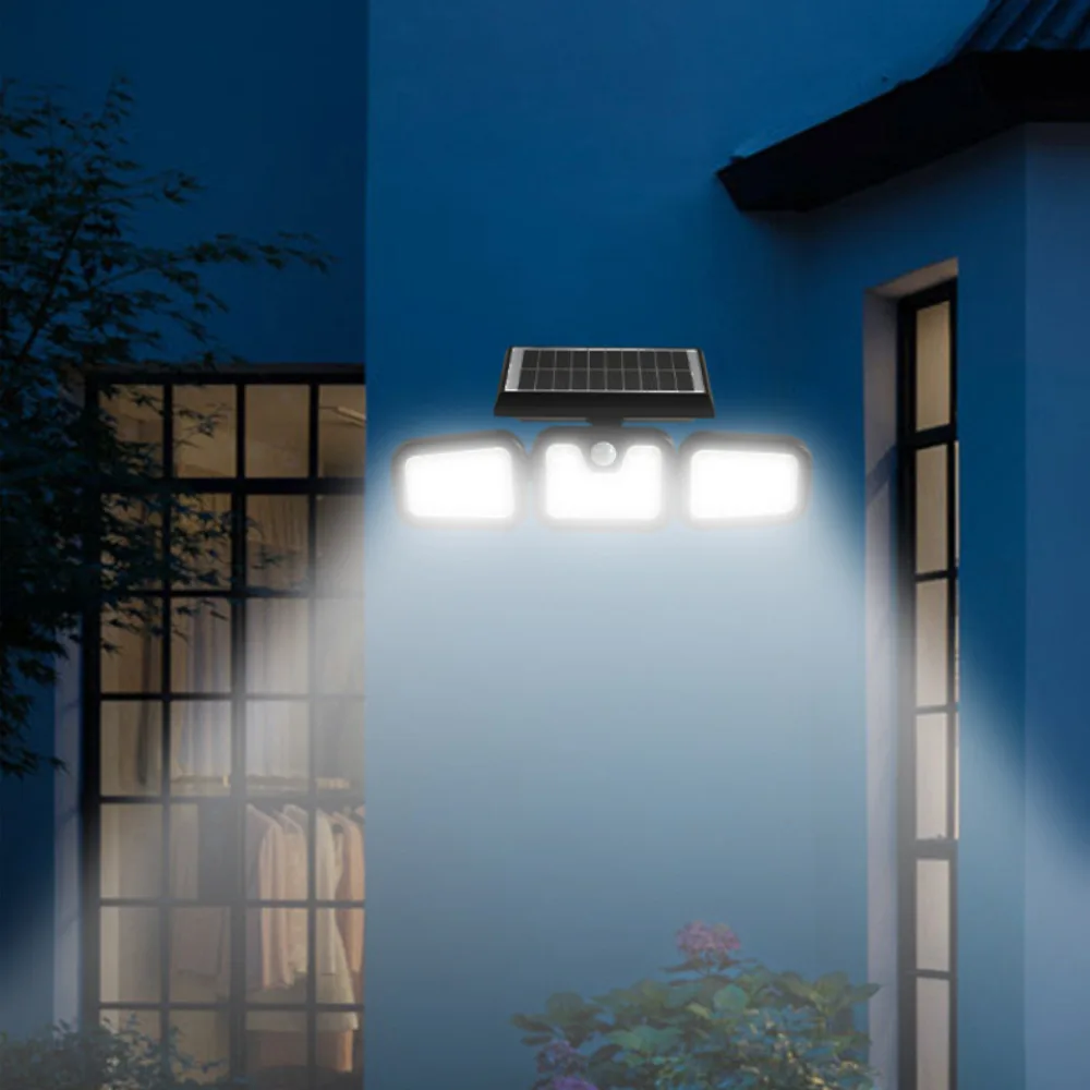 Современный уличный светодиодный садовый светильник с датчиком движения на солнечной батарее для дома аварийного сада
