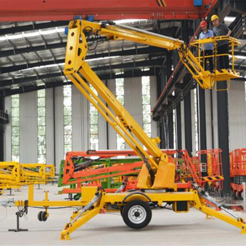 10m diesel trailer boom lift bucket truck articulated boom lift