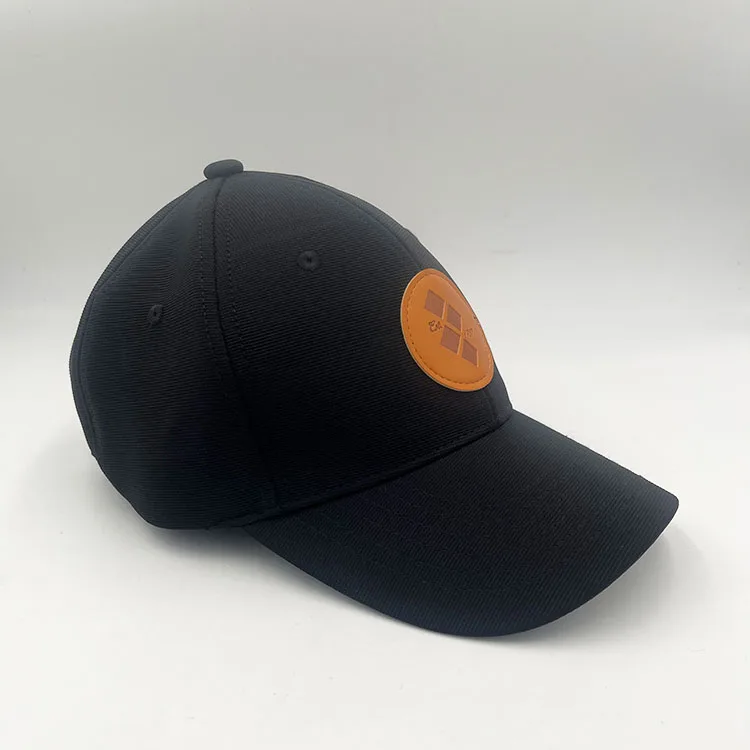 Eco-friendly Fabric Customized Leather badge logo  Custom Rubber Patch Metal Adjustable Leather Strap Custom Suede Winter Hat