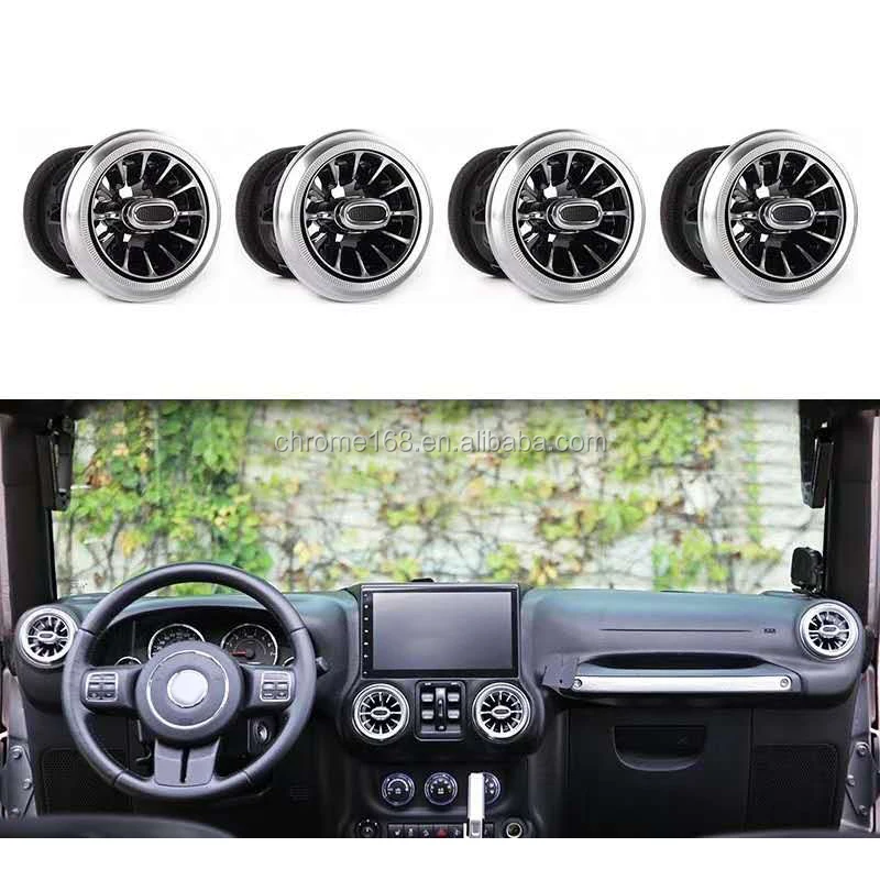  LED атмосфера огни вентиляционные отверстия для JEEP wrangler JK 11-17 выход авто кондиционера атмосферу